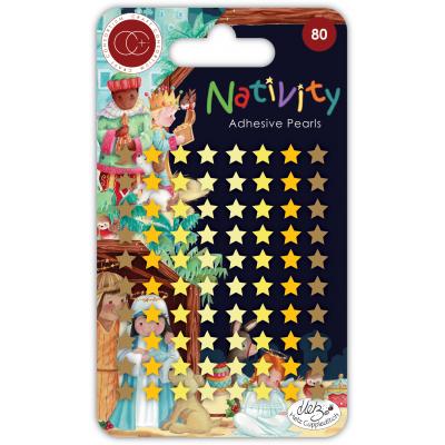 Craft Consortium Nativity Sticker - Adhesive Pearl Stars